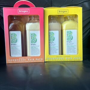 Briogeo Superfoods Mango + Cherry and Banana + Coconut Hair Duo Sets